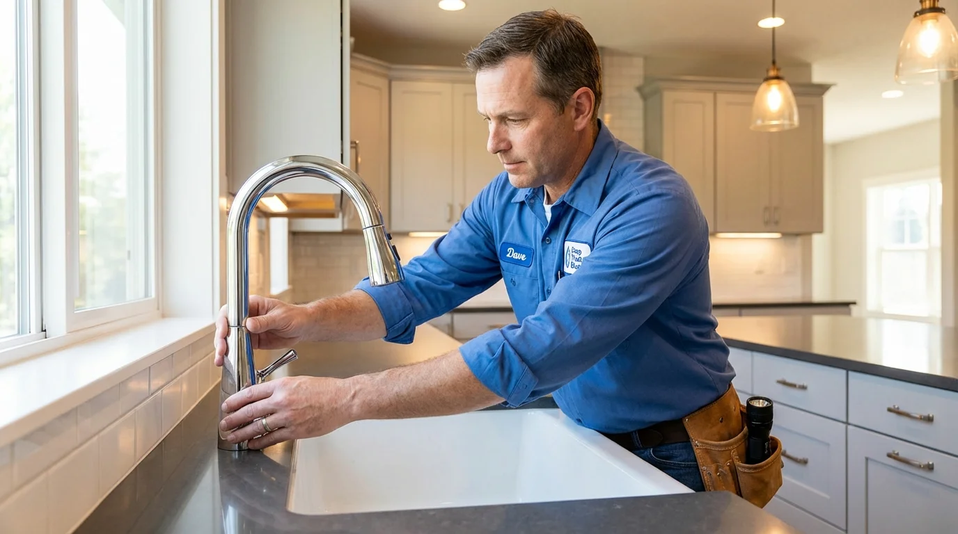 Kitchen faucet installation by Johns Plumbing LLC in Nantucket