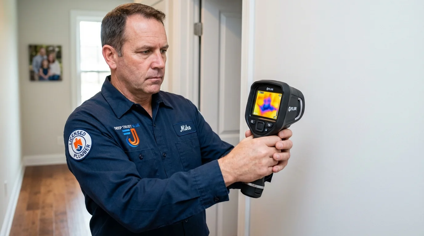 Thermal imaging leak detection by Johns Plumbing LLC in Nantucket